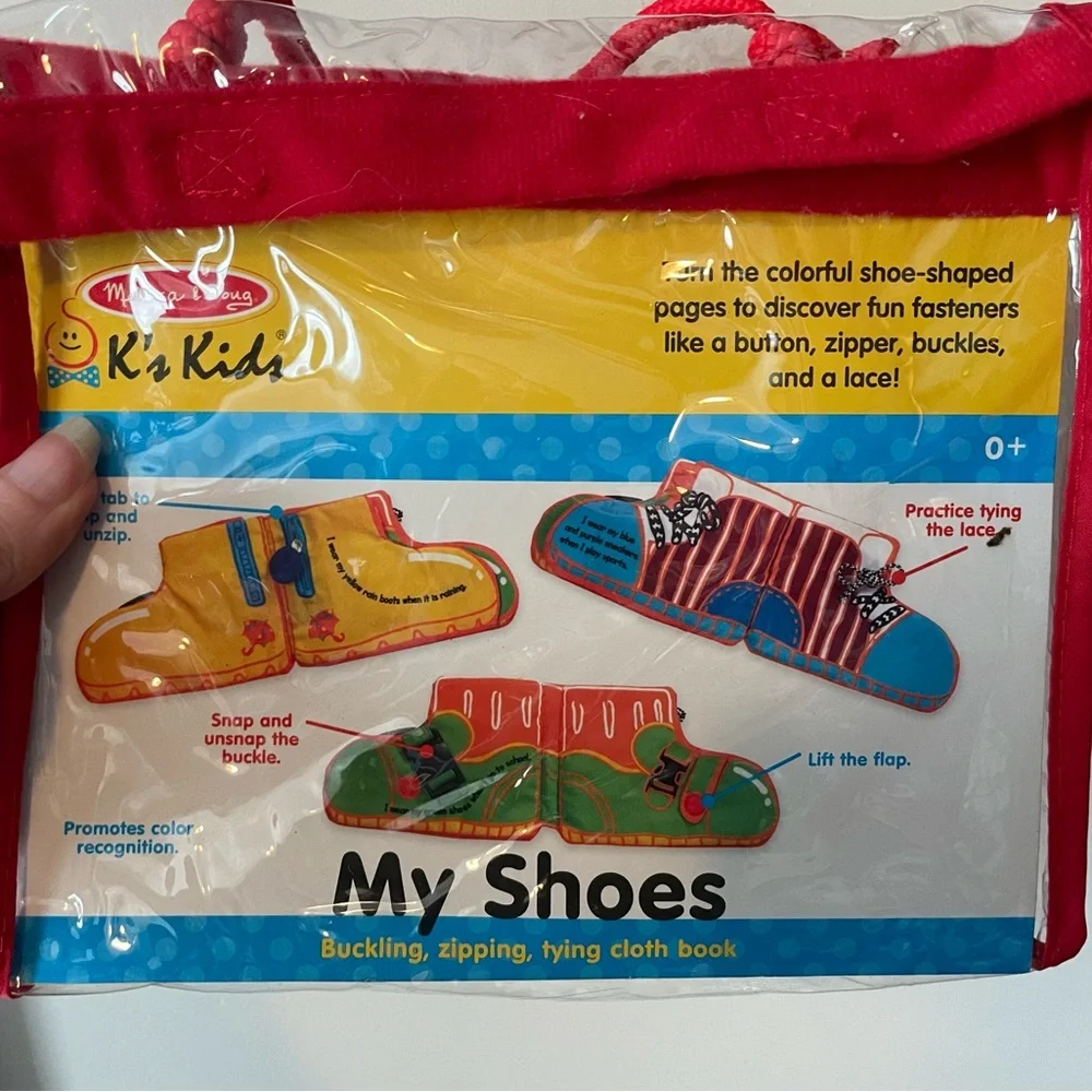 Melissa and Doug’s K’s kids my shoes clothbook new